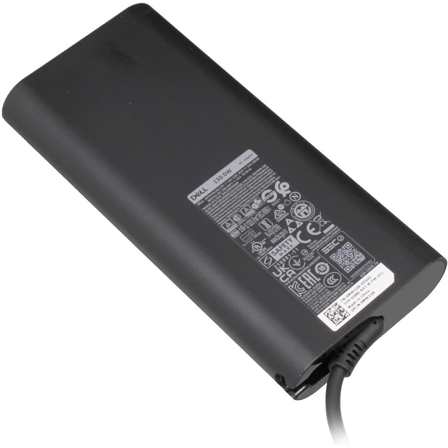 Dell 130W USB Type-C Power Supply for Inspiron 16 (7640), Inspiron 14 Plus (7430), Latitude 15 (5550), Black (0MW1G8)
