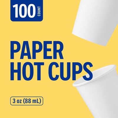 Perk™ Paper Hot Cups, 3 oz., White, 100/Pack (PK59141)