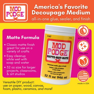 Mod Podge Decoupage Glue, Matte, 32oz. (MODCS11303)
