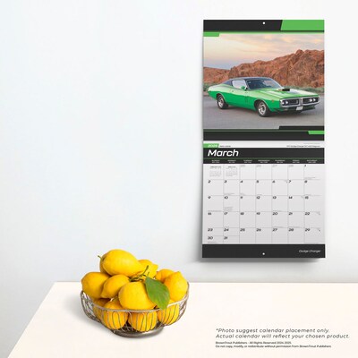 2025 BrownTrout Dodge Charger 12" x 24" Monthly Square Wall Calendar, (9781975479787)
