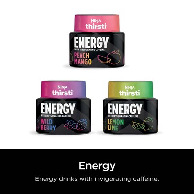 Ninja Thirsti Sugar-Free ENERGY Variety Pack Drink Mix Drops, 2.07 oz., 3/Pack (WCFV3)