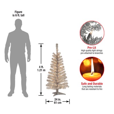 National Tree Company Tinsel Collection Artificial Christmas Trees TT33-300-40