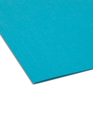 Smead Hanging File Folders, 1/5-Cut Adjustable Tab, Letter Size, Teal, 25/Box (64074)