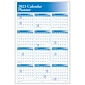 2023 ComplyRight 24" x 36" Yearly Dry Erase Wall Calendar, Reversible, Blue (J0056BL)