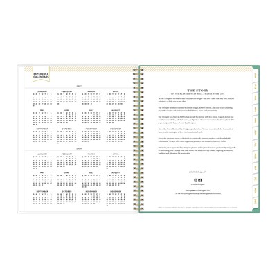2027 Blue Sky Day Designer Peyton White 8.5" x 11" Calendar Year Weekly & Monthly Planner, Plastic Cover, White (103618-27)