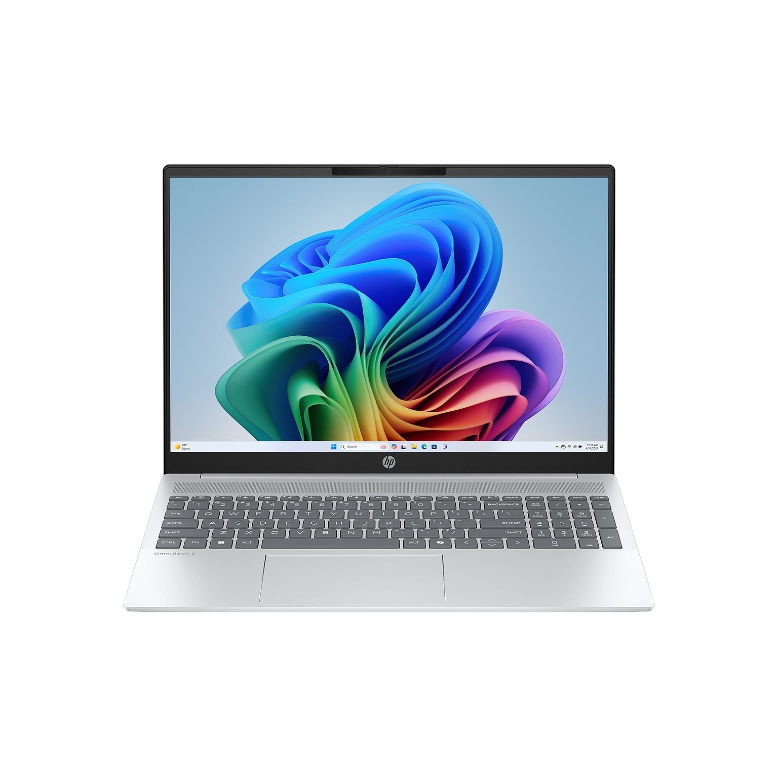 HP OmniBook 5 16 2K AI Laptop, Intel Core Ultra 7 255U, 16GB RAM, 1TB SSD, +19.25 hours battery, Windows 11 Home