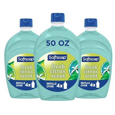 Softsoap Antibacterial Liquid Hand Soap Refill, Fresh Citrus Scent, 50 oz., 3/Carton (61048193CT)