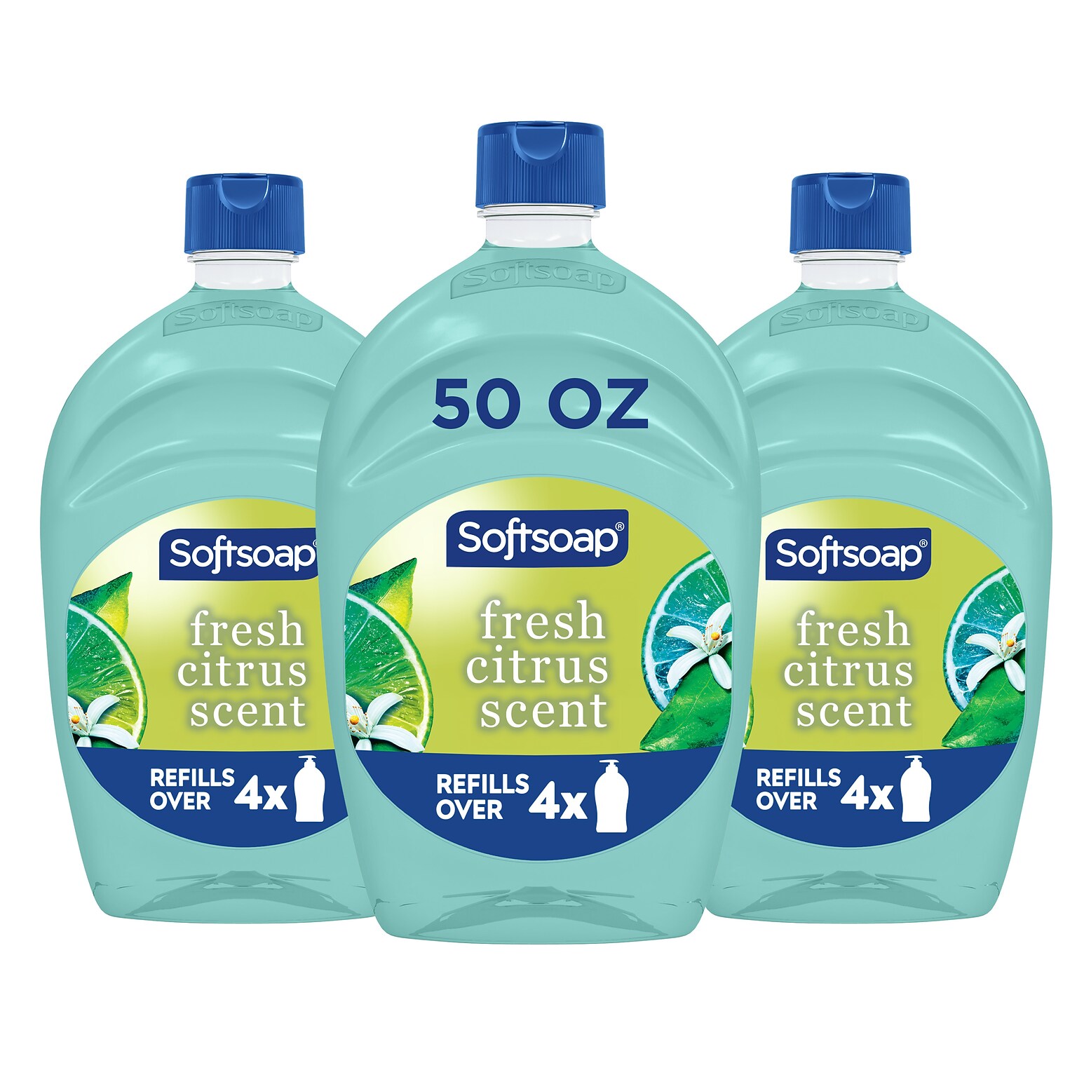 Softsoap Antibacterial Liquid Hand Soap Refill, Fresh Citrus Scent, 50 oz., 3/Carton (61048193CT)