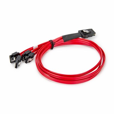 Rocstor 1.64' SFF-8087 to SATA 3.0 Data Cable, Male to Male, Red (Y10C873-RD)