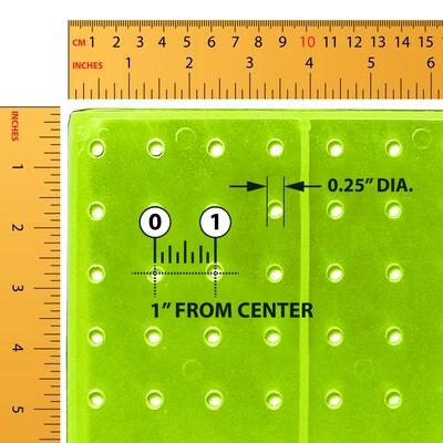 Azar Studio Base 60" x 17" Pegboard Floor Stand, Green (700770-GRE-6C50)