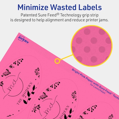 Avery Hemp Star Laser/Inkjet Multipurpose Labels, 2-1/4" x 2-3/8", Off-White (480/Box)