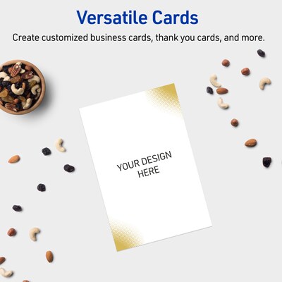 Avery Gold Blush Pattern Matte Blank Card, White, 20/Pack (S00-EWP)