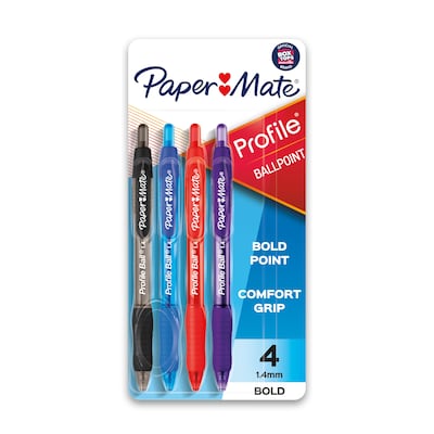 BiC Velocity Ballpoint Pen, Black Ink, Bold Point - 4 pack