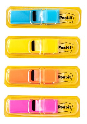 Post-it® Flags, .47" Wide, Assorted Colors, 140 Flags/Pack (683-4ABX)