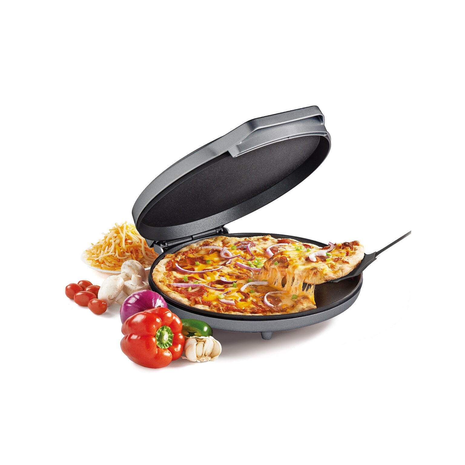 Betty Crocker 8-Inch Travel Size Pizza Maker Plus, Red (BC-4959CR)