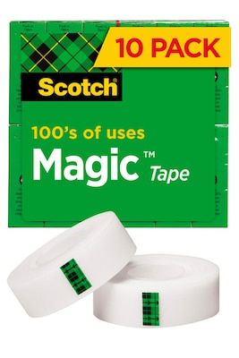 Scotch Magic Invisible Tape Refill,  3/4 x 27.77 yds., 10/Pack (810K10)