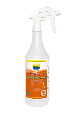 Aqua ChemPacs Stride Citrus 32 oz. Spray Bottle with Trigger, White/Orange (9320237)