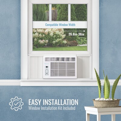 Keystone 230-Volt 12,000 BTU Window Air Conditioner with Remote, White (KSTHW12B)