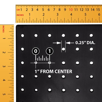 Azar 20" x 8" 4-Sided Interlocking Pegboard Display, Black (701414-BLK)