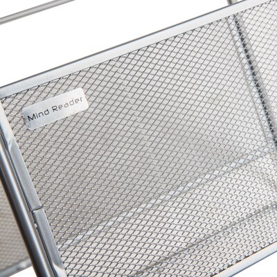 Mind Reader Metal File Organizer, Silver (BOXFILE-SIL)