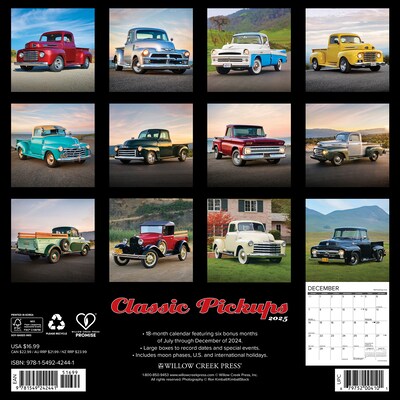 2025 Willow Creek Classic Pickups 12 x 12 Monthly Wall Calendar (42441)