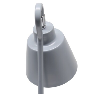 Simple Designs Sleek Essentials LED Desk Lamp, 16", with USB Ports, Gray (LD1073-GRY)
