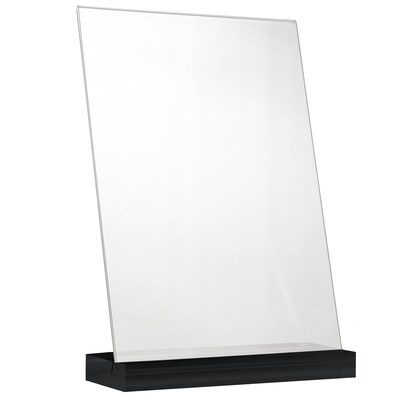 Global Printed Products Generic Holder, 5" x 7", Vertical, Table Top/Countertop, Black/Clear Acrylic (SGNH-AB-5X7-BK)