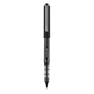 Uni Vision Rollerball Pen,Micro Point, Black Ink, Dozen (60106)