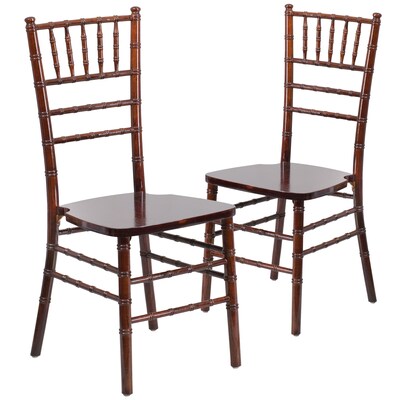 Flash Furniture HERCULES Series Wood Chiavari Chair, Fruitwood, 2 Pack (2XSFRUIT)