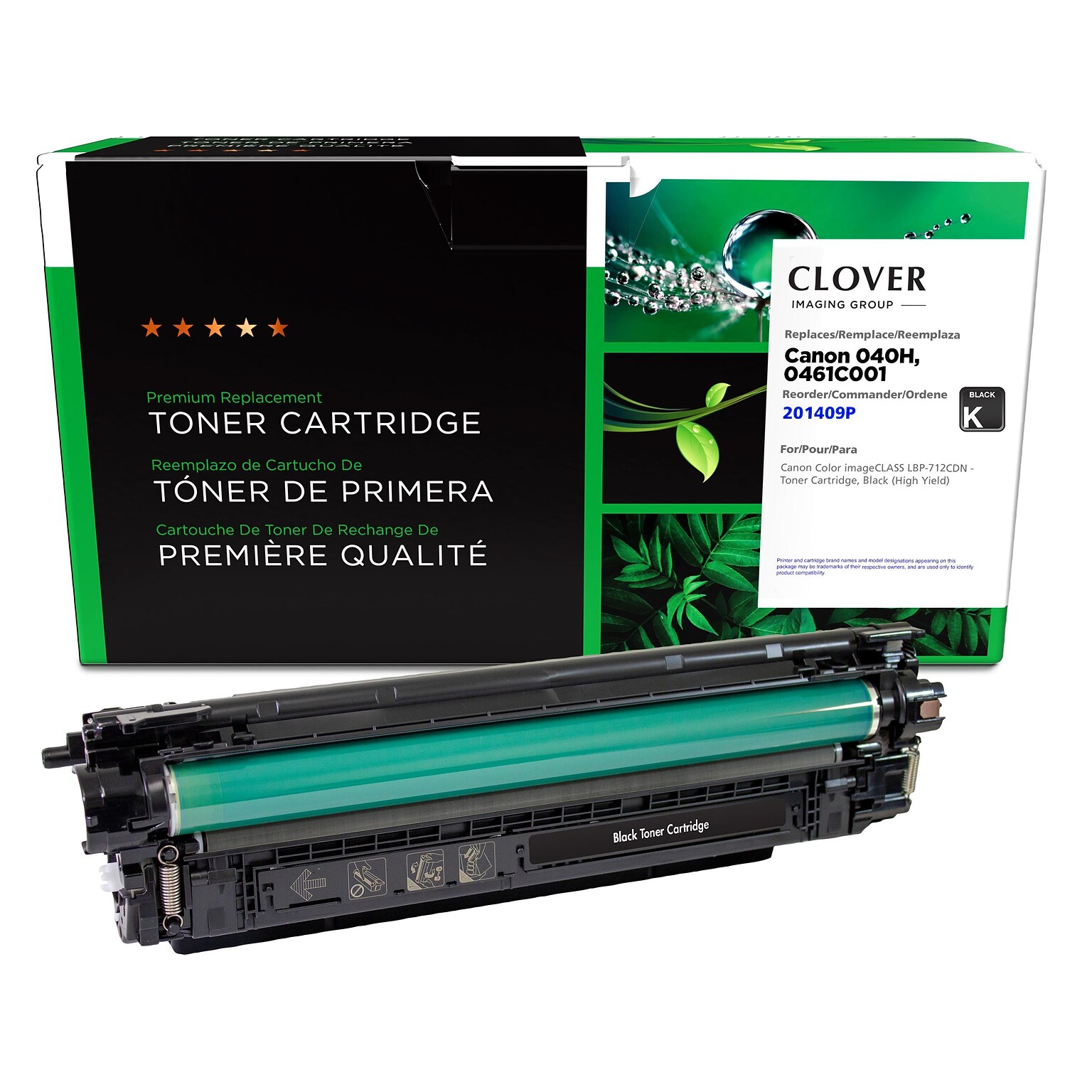 Clover Imaging Group Remanufactured Black High Yield Toner Cartridge Replacement for Canon 040H (0461C001)