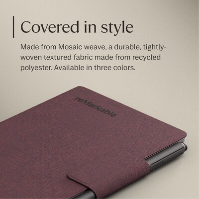 reMarkable Mosaic Weave Book Folio for 7.3" Paper Pro Move Paper Tablet, Burgundy (RM11A-1002NW)
