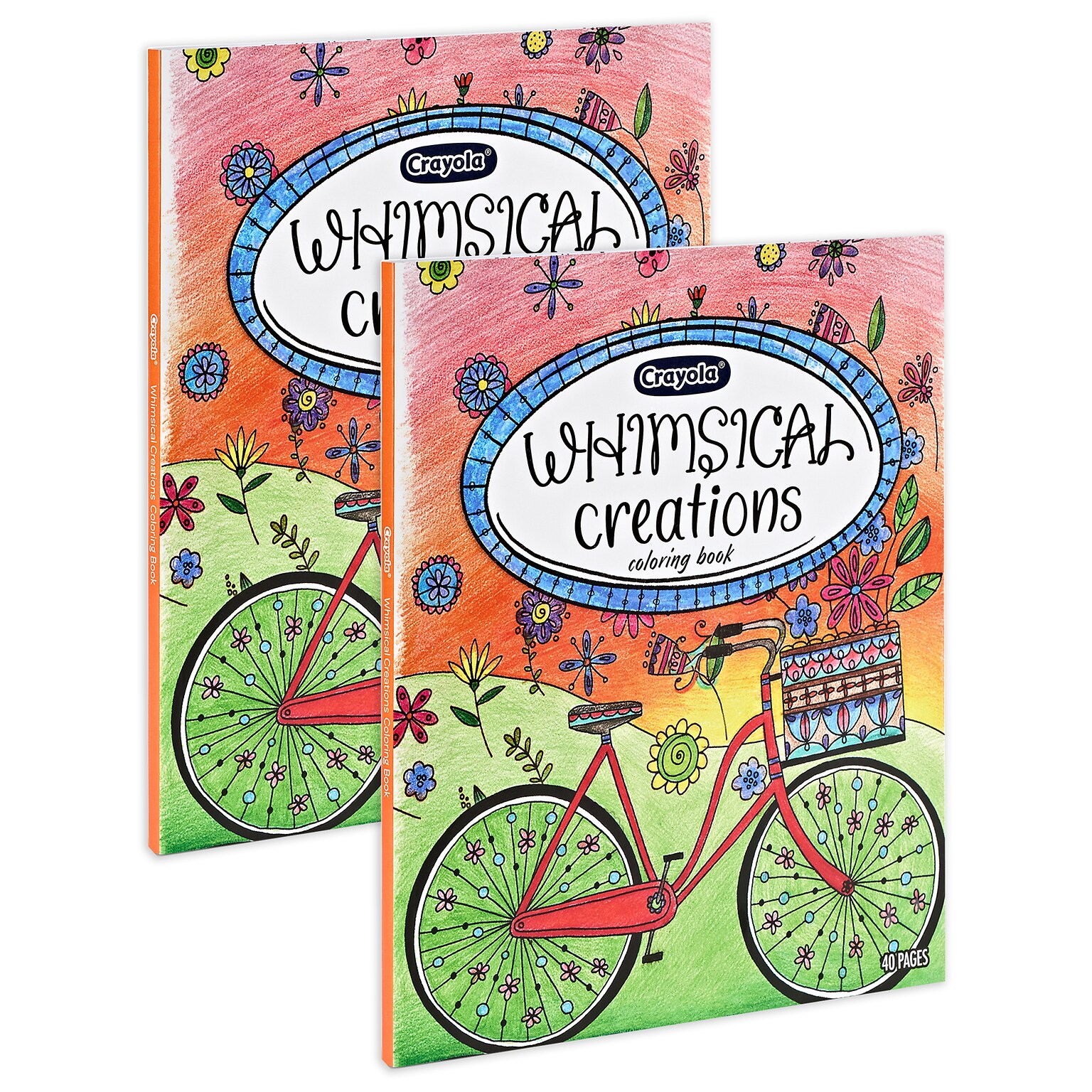Crayola Whimsical Creations Adults Coloring Book, 40 Pages, 2/Bundle (BIN040838-2)