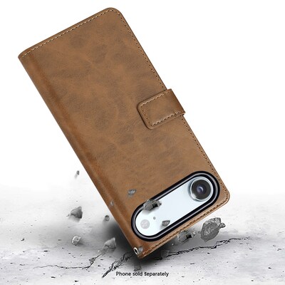 SaharaCase Indy Wallet Case for iPhone Air, Shock Absorbing, Canyon Brown (CP00939)