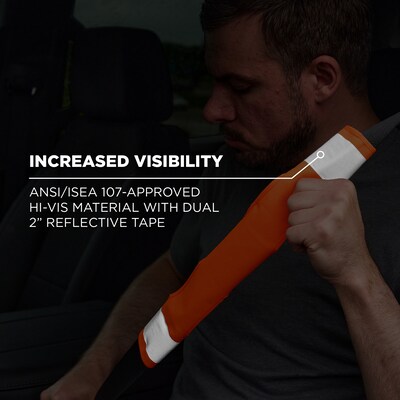 Ergodyne GloWear 8105 High Visibility Seat Belt Cover, Orange, 2/Pack (29035)