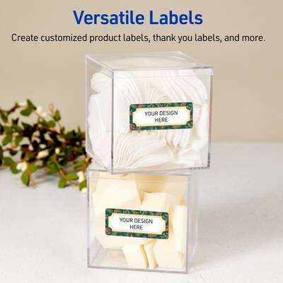 Avery Rectangle Multipurpose Labels, 1" x 2-5/8", White, 160/Pack (19479370493)