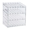 Azar Displays 4-tiered 28 Compartment Pegboard or Slatwall Cosmetic Counter Display