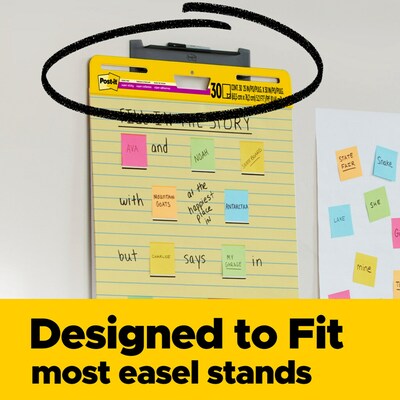 Post-it Super Sticky Easel Pad, 25" x 30", Lined, 30 Sheets/Pad, 2 Pads/Carton (561)