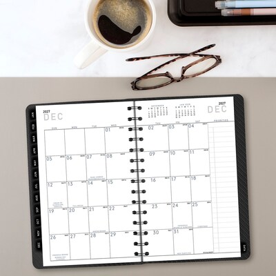 2027 AT-A-GLANCE Contemporary 5" x 8" Weekly & Monthly Planner, Faux Leather Cover, Charcoal (70-100X-45-27)