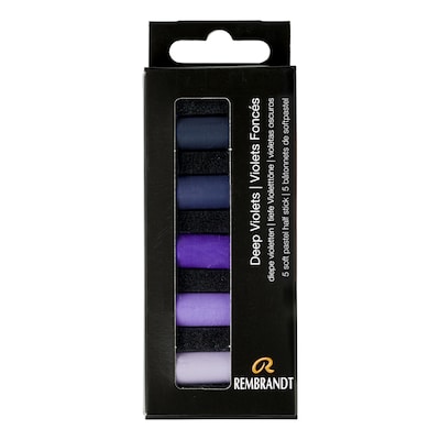 Rembrandt Soft Pastels Micro Sets, Deep Violets, 5/Set, 3 Sets/Bundle (RBX31820506-3)