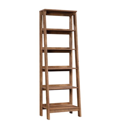Sauder Trestle 71H 5-Shelf Bookcase, Vintage Oak (424121)