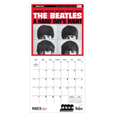 2027 TF Publishing The Beatles: Albums 12 x 12 Monthly Wall Calendar, Multicolored (27-1101)