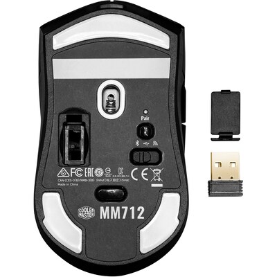 Cooler Master MM Series Wireless Gaming Optical Mouse, Black (MM-712-KKOH1)