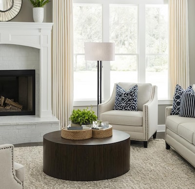 Adesso Foster 62"H Black Floor Lamp with Off-White Linen Shade (4360-01)