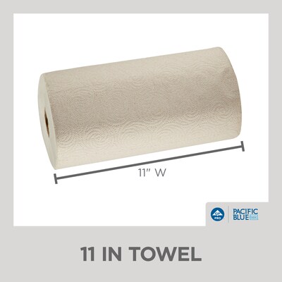 Pacific Blue Basic Recycled Paper Towels, 2-ply, 250 Sheets/Roll, 12 Rolls/Carton (28290)