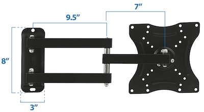 Mount-It! Full-Motion TV Wall Mount for 24" to 55" Flat Screens (MI-2065L)