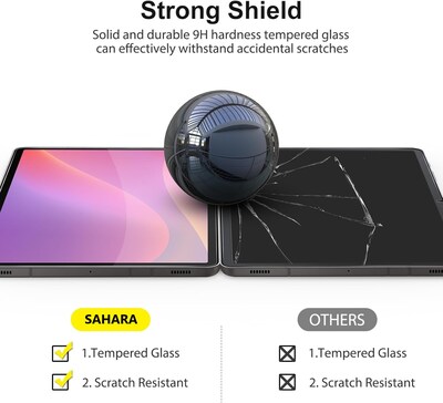 SaharaCase Ultra Strong Tempered Glass Screen Protector for Galaxy Tab S11 Ultra, Clear (ZD-T00075)