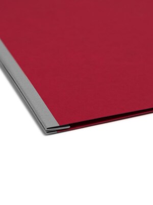 Smead Premium Pressboard 2-Prong Report Cover, Letter Size, Bright Red, 25/Box (81251)