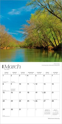 2026 BrownTrout Kentucky Wild & Scenic 12" x 12" Monthly Wall Calendar (9798330704040)