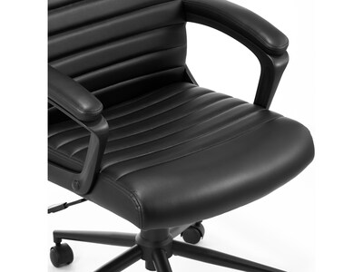 Click365 Transform 3.0 Ergonomic Bonded Leather Swivel Desk Chair, Black (CCHR10008B)