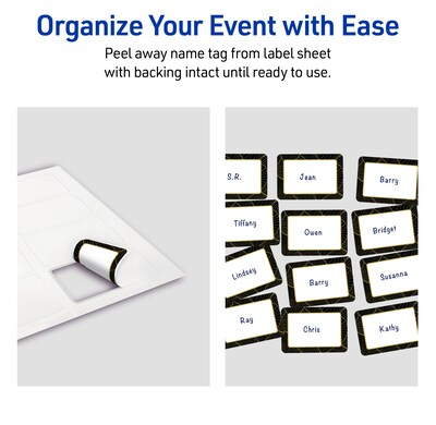 Avery Laser/Inkjet Rectangle Multipurpose Labels, 2-1/3" x 3-3/8", White, 80/Pack (S00-ETK)